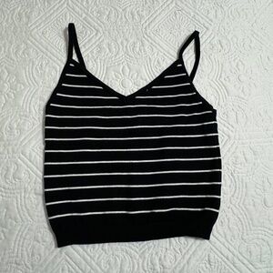 Forever 21, small, black with white stripes sweater/cami